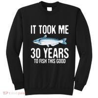 Funny Blue Catfish Fishing 30th Birthday 30 Years To Fish Sweatshirt thumb 0