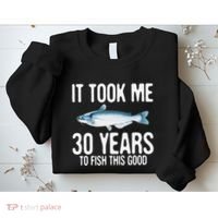 Funny Blue Catfish Fishing 30th Birthday 30 Years To Fish Sweatshirt thumb 2