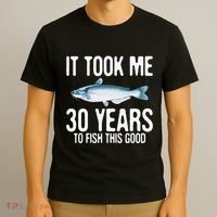 Funny Blue Catfish Fishing 30th Birthday 30 Years To Fish T-Shirt thumb 3