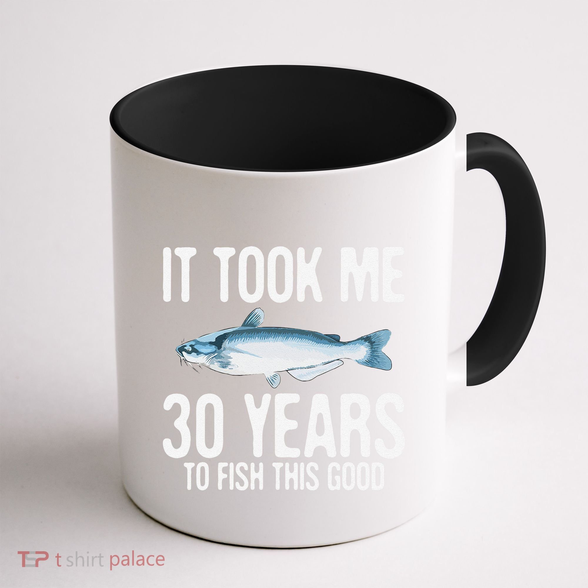 Funny Blue Catfish Fishing 30th Birthday 30 Years To Fish Coffee Mug