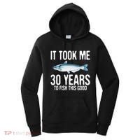 Funny Blue Catfish Fishing 30th Birthday 30 Years To Fish Women's Hoodie thumb 0