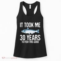 Funny Blue Catfish Fishing 30th Birthday 30 Years To Fish Women's Tank Top thumb 0
