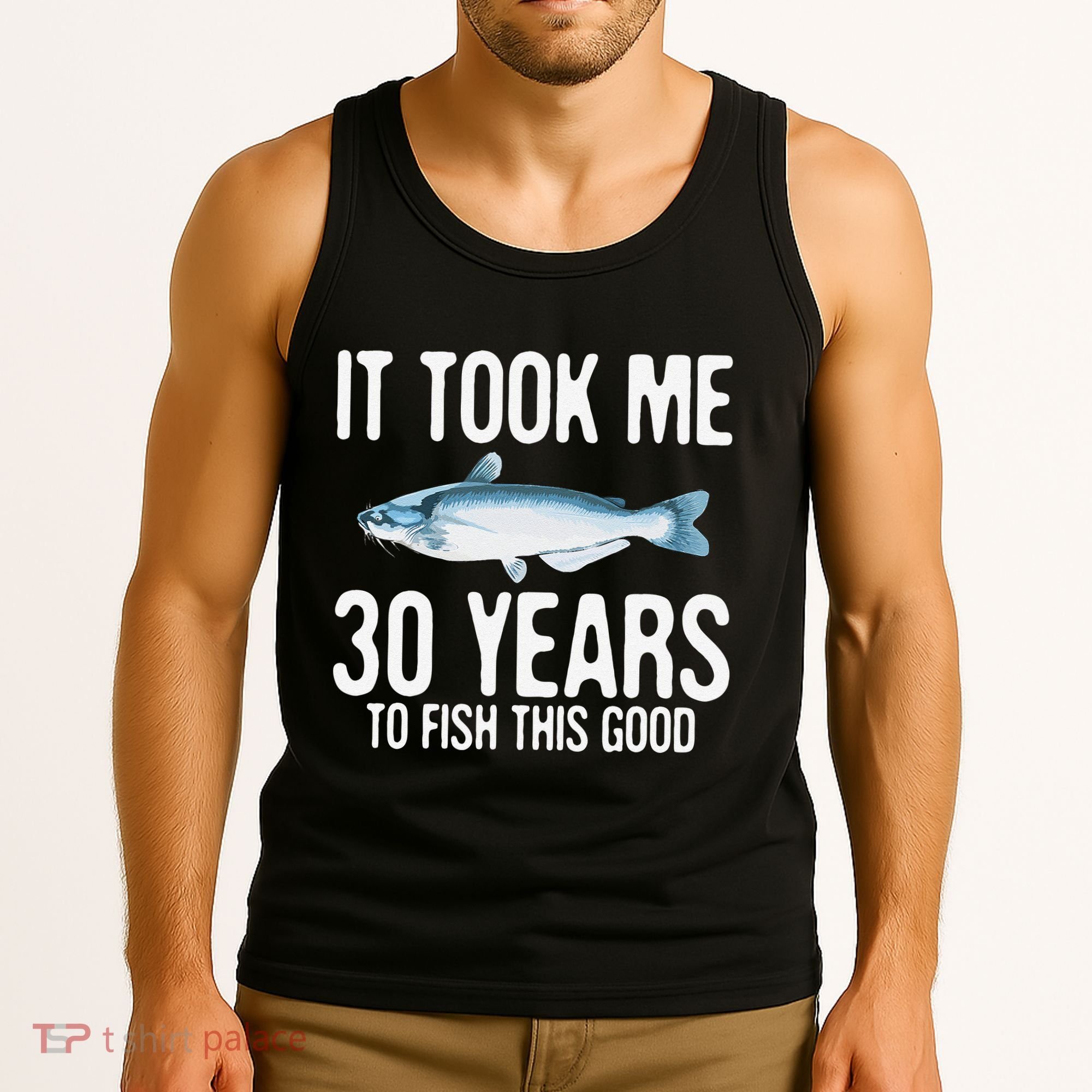Funny Blue Catfish Fishing 30th Birthday 30 Years To Fish Tank Top