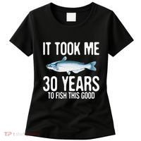 Funny Blue Catfish Fishing 30th Birthday 30 Years To Fish Women's T-Shirt thumb 0