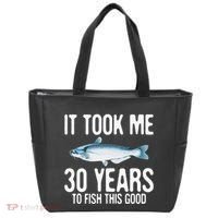 Funny Blue Catfish Fishing 30th Birthday 30 Years To Fish Tote Bag thumb 0