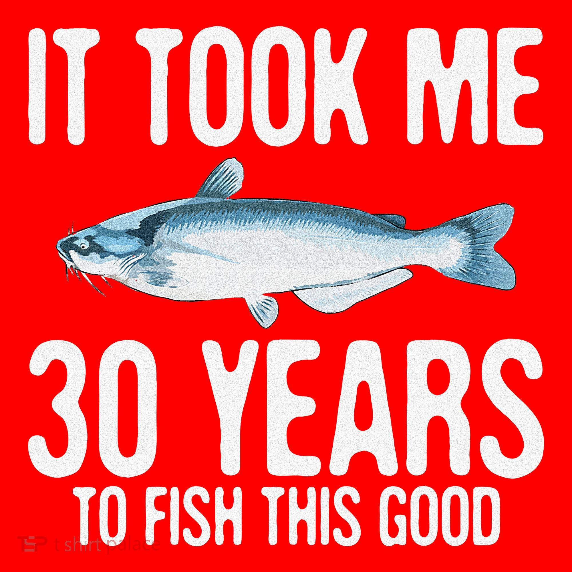 Funny Blue Catfish Fishing 30th Birthday 30 Years To Fish Santa Hat