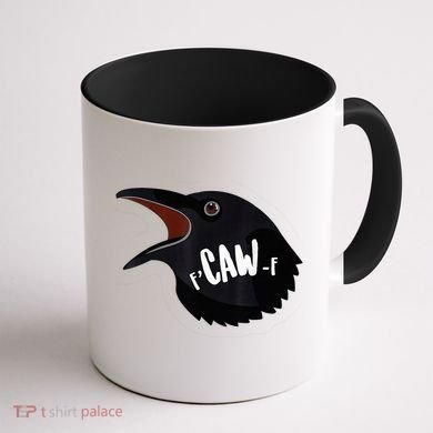 F-Caw-F Black Crow Coffee Mug back