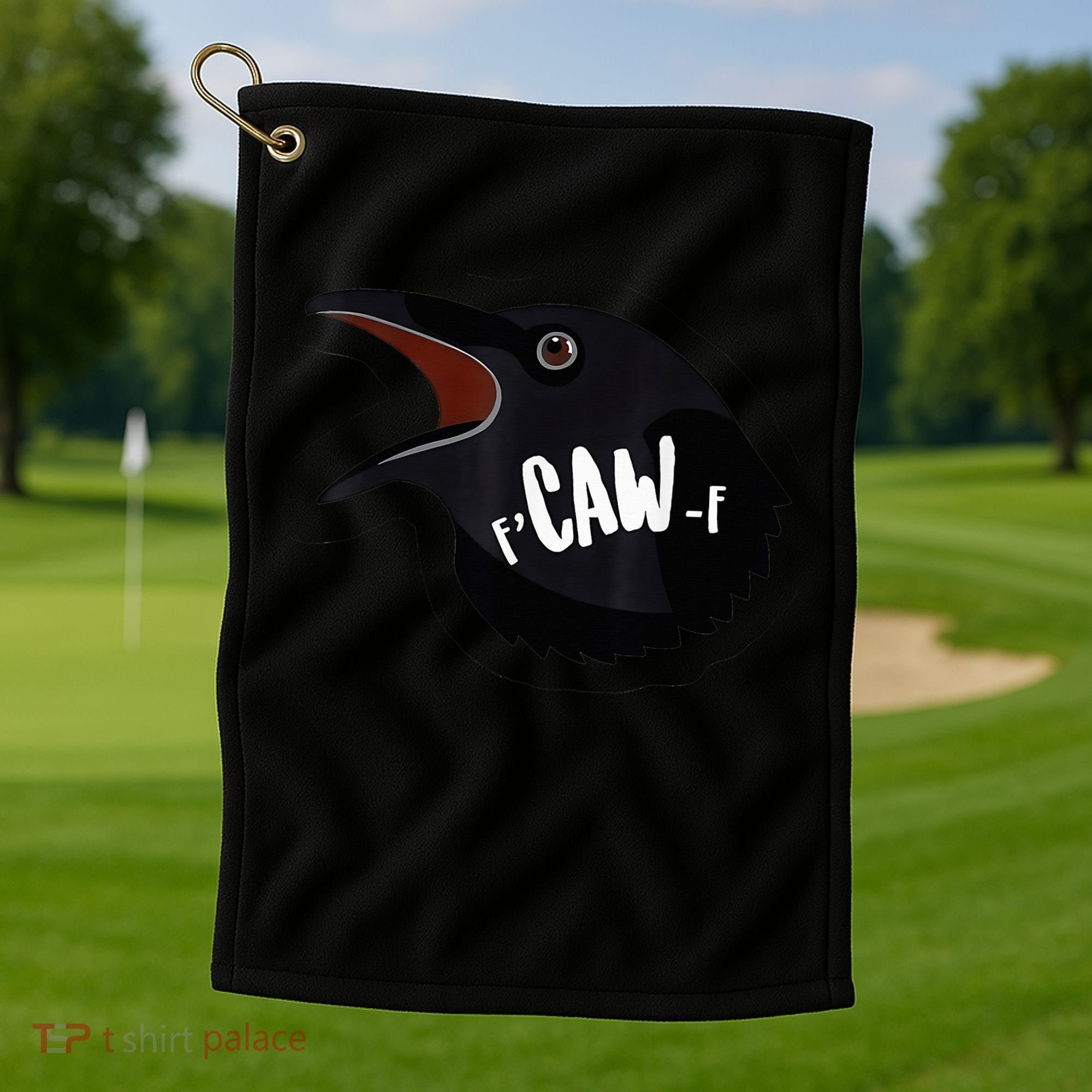 F-Caw-F Black Crow Golf Towel