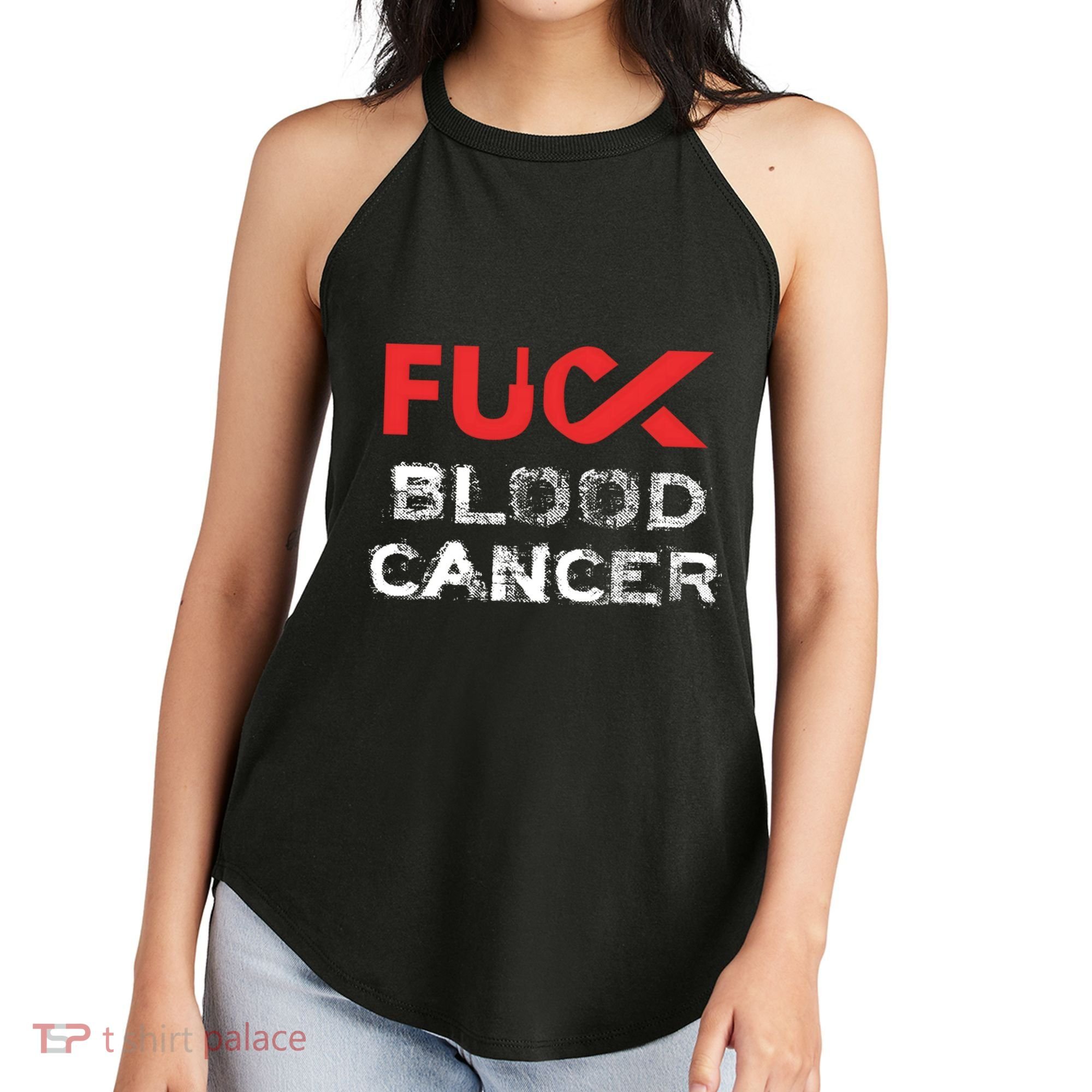 Fuck Blood Cancer Awareness Gift Women's Perfect Tri Rocker Tank