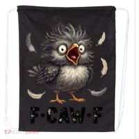 Funny Baby Chicken F-Caw-F Chick Drawstring Bag thumb 0