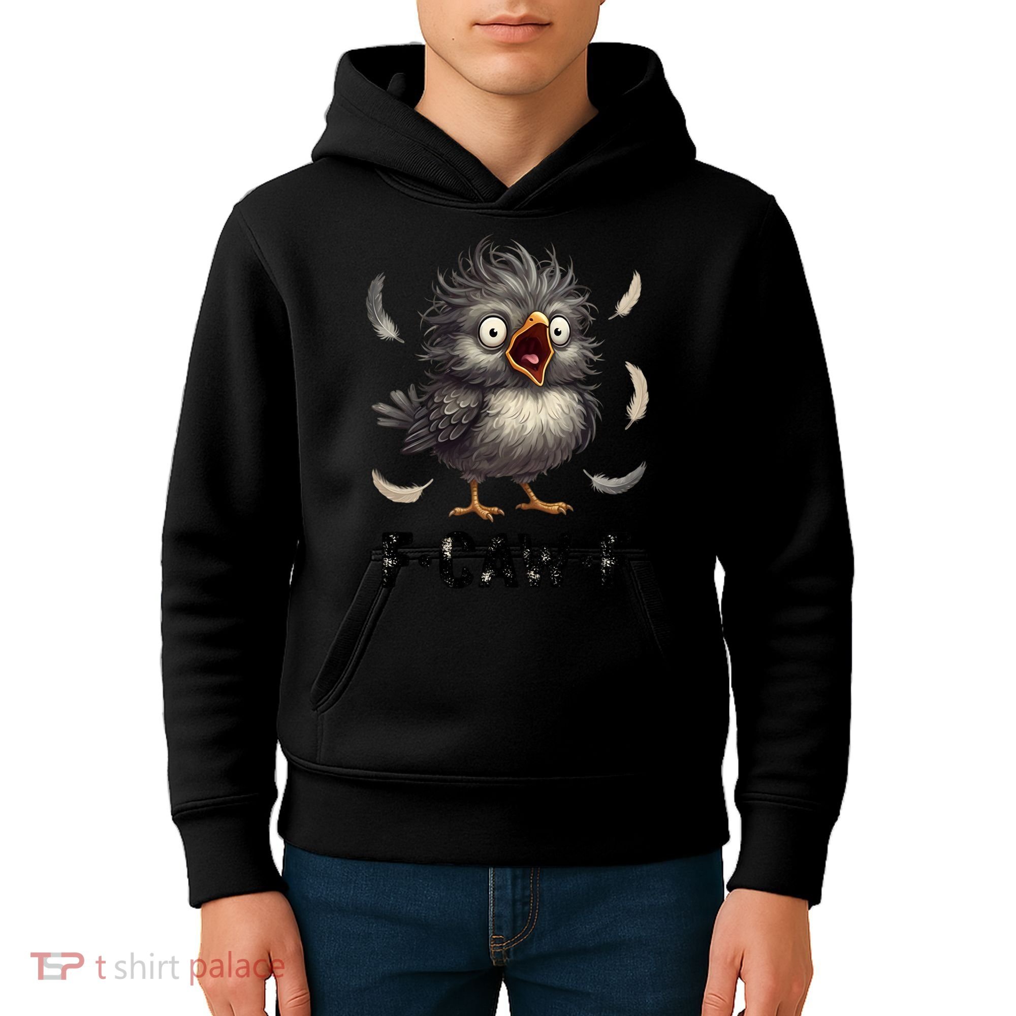 Funny Baby Chicken F-Caw-F Chick Kids Hoodie