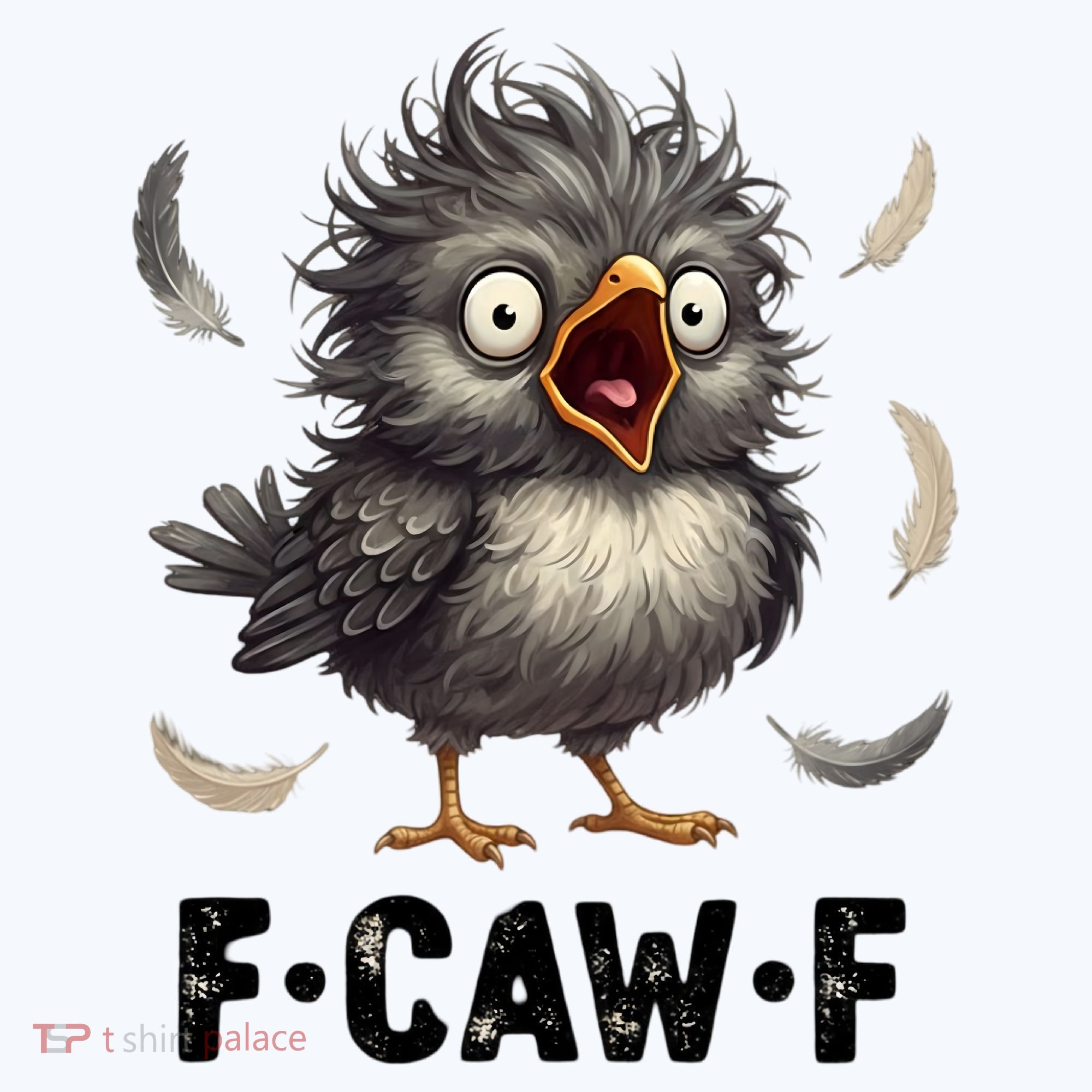 Funny Baby Chicken F-Caw-F Chick Garment-Dyed Sweatshirt
