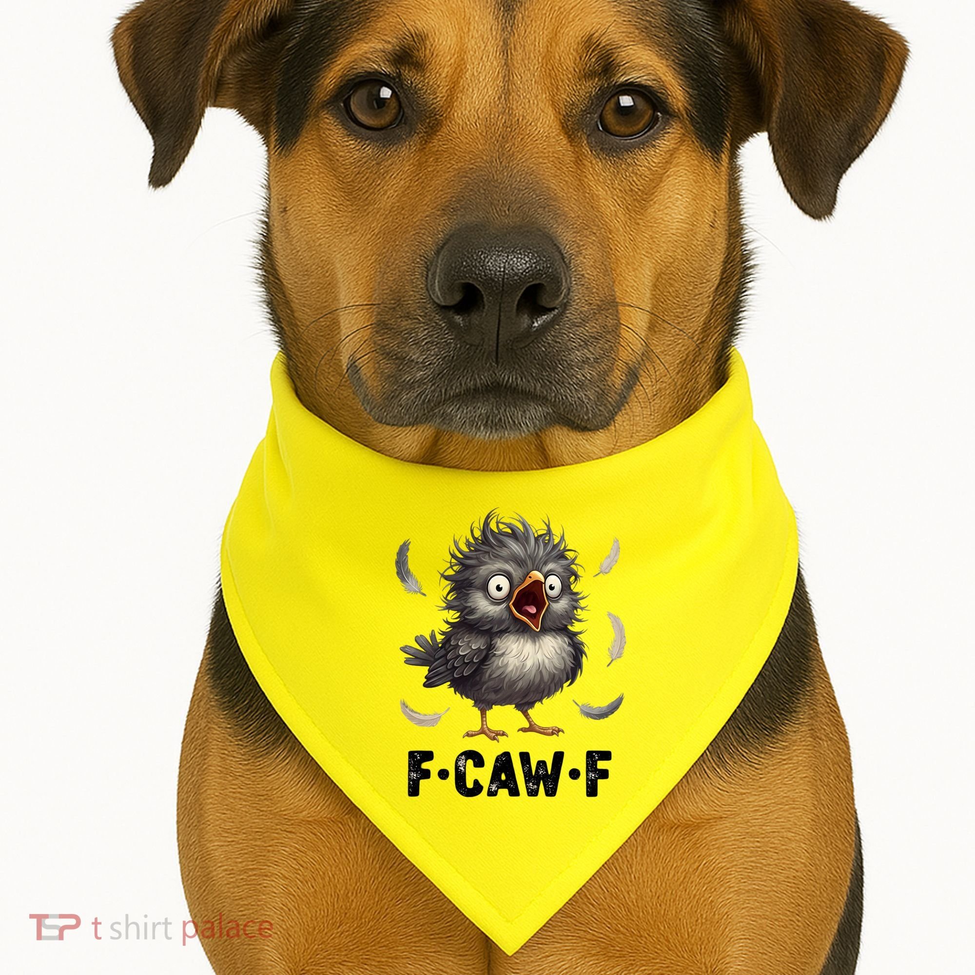 Funny Baby Chicken F-Caw-F Chick USA-Made Doggie Bandana