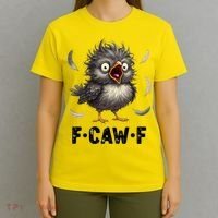 Funny Baby Chicken F-Caw-F Chick T-Shirt thumb 4