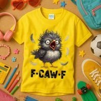 Funny Baby Chicken F-Caw-F Chick Kids T-Shirt thumb 3
