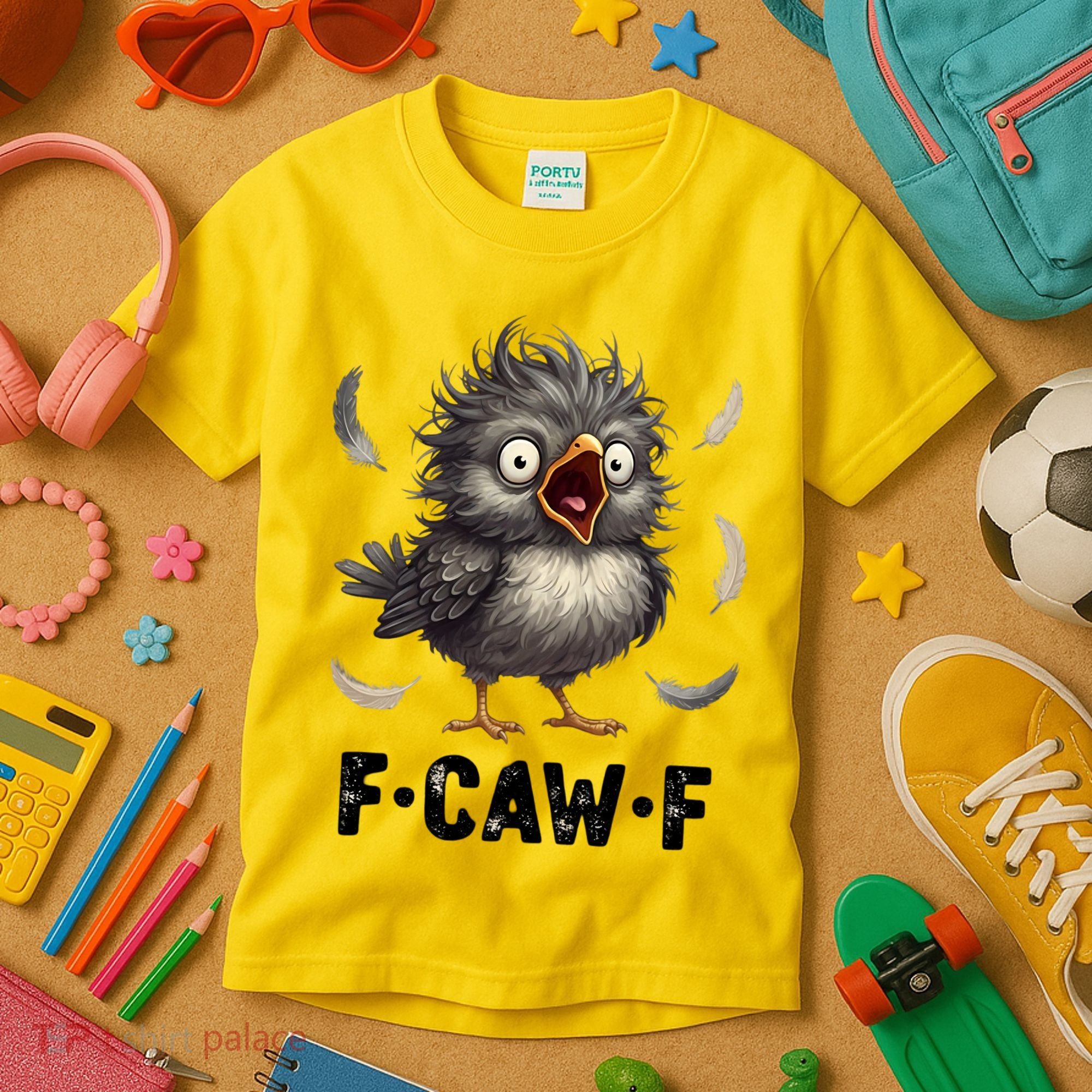 Funny Baby Chicken F-Caw-F Chick Kids T-Shirt