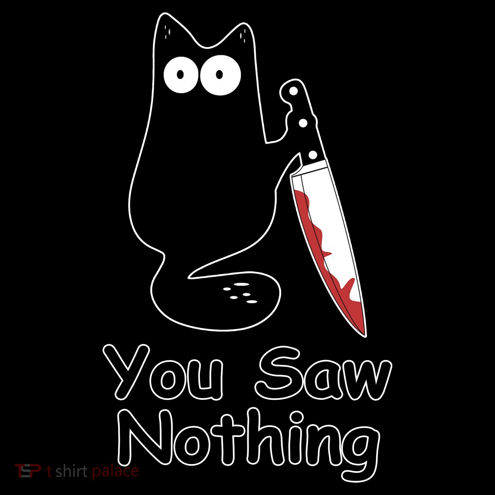 Funny Black Cat Meme You Saw Nothing Coffee Mug
