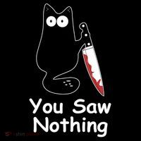 Funny Black Cat Meme You Saw Nothing Women's Hoodie thumb 2