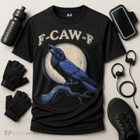 Funny Black Crow F-Caw-F Crow Lover Cooling Performance Crew T-Shirt thumb 3