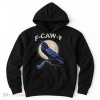 Funny Black Crow F-Caw-F Crow Lover Hoodie thumb 0