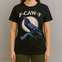 Funny Black Crow F-Caw-F Crow Lover T-Shirt thumb 4