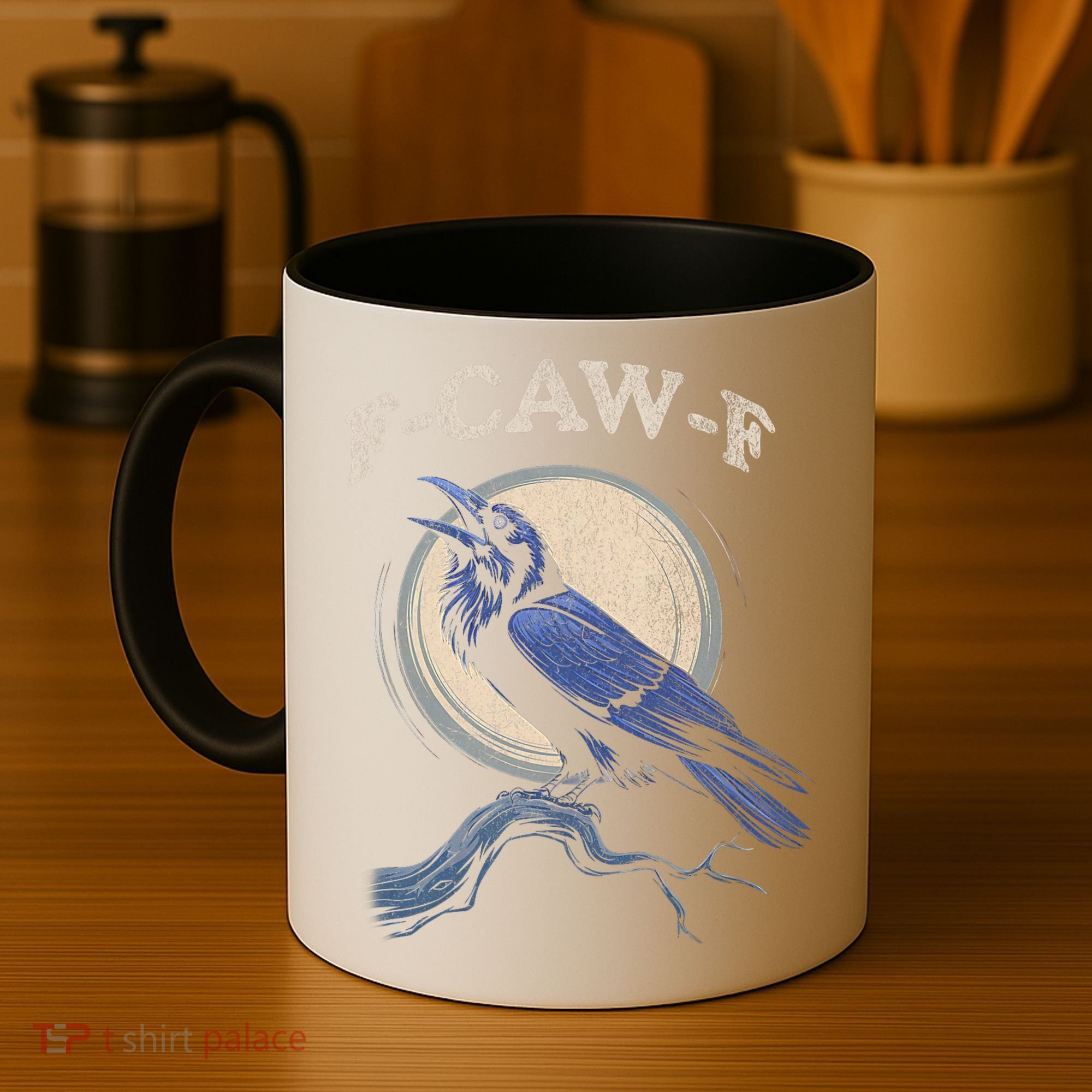 Funny Black Crow F-Caw-F Crow Lover Coffee Mug
