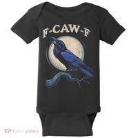 Funny Black Crow F-Caw-F Crow Lover Baby Bodysuit thumb 0