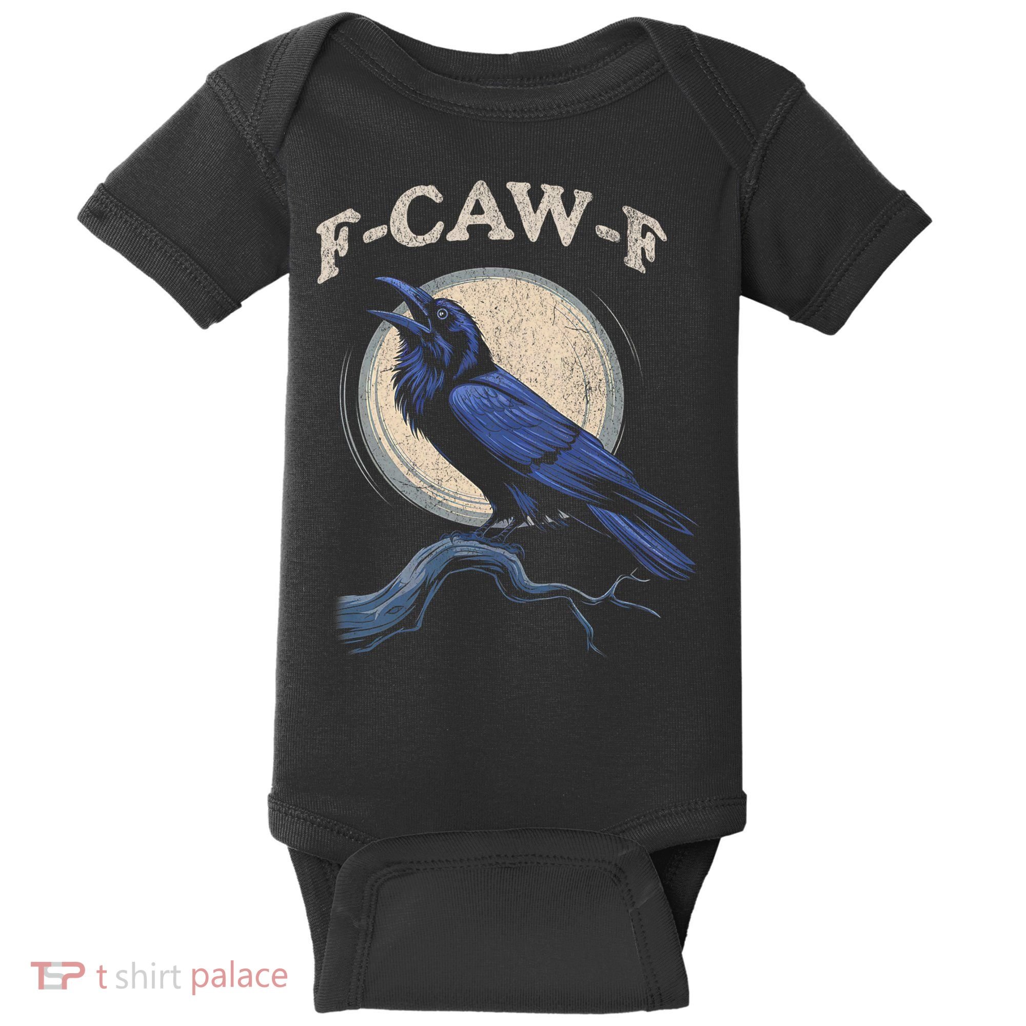 Funny Black Crow F-Caw-F Crow Lover Baby Bodysuit