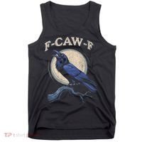 Funny Black Crow F-Caw-F Crow Lover Tank Top thumb 0