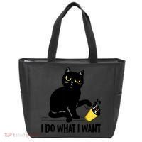 Funny Black Cat I Do What I Want Cat Lover Gifts Tote Bag thumb 0