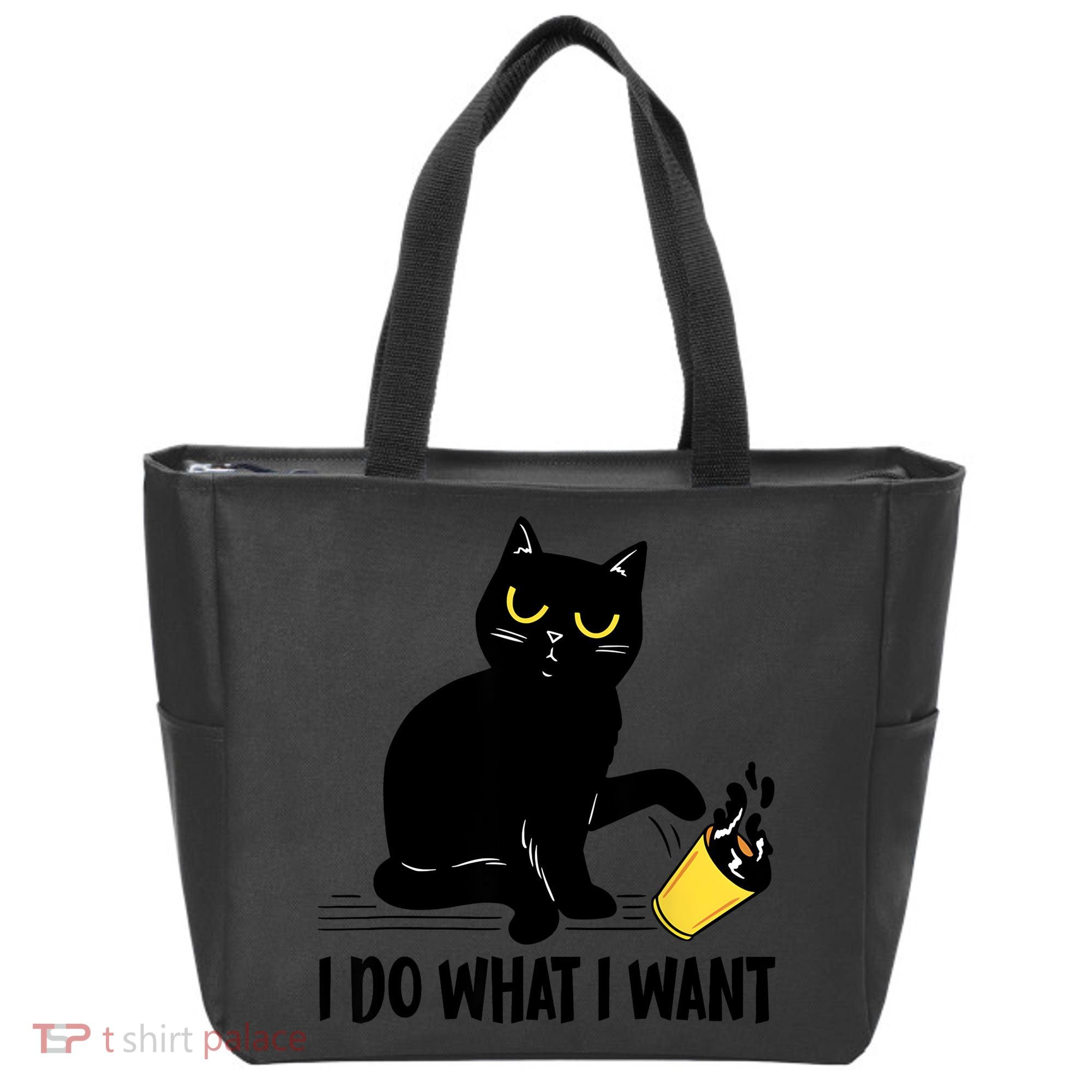 Funny Black Cat I Do What I Want Cat Lover Gifts Tote Bag
