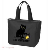 Funny Black Cat I Do What I Want Cat Lover Gifts Tote Bag thumb 3