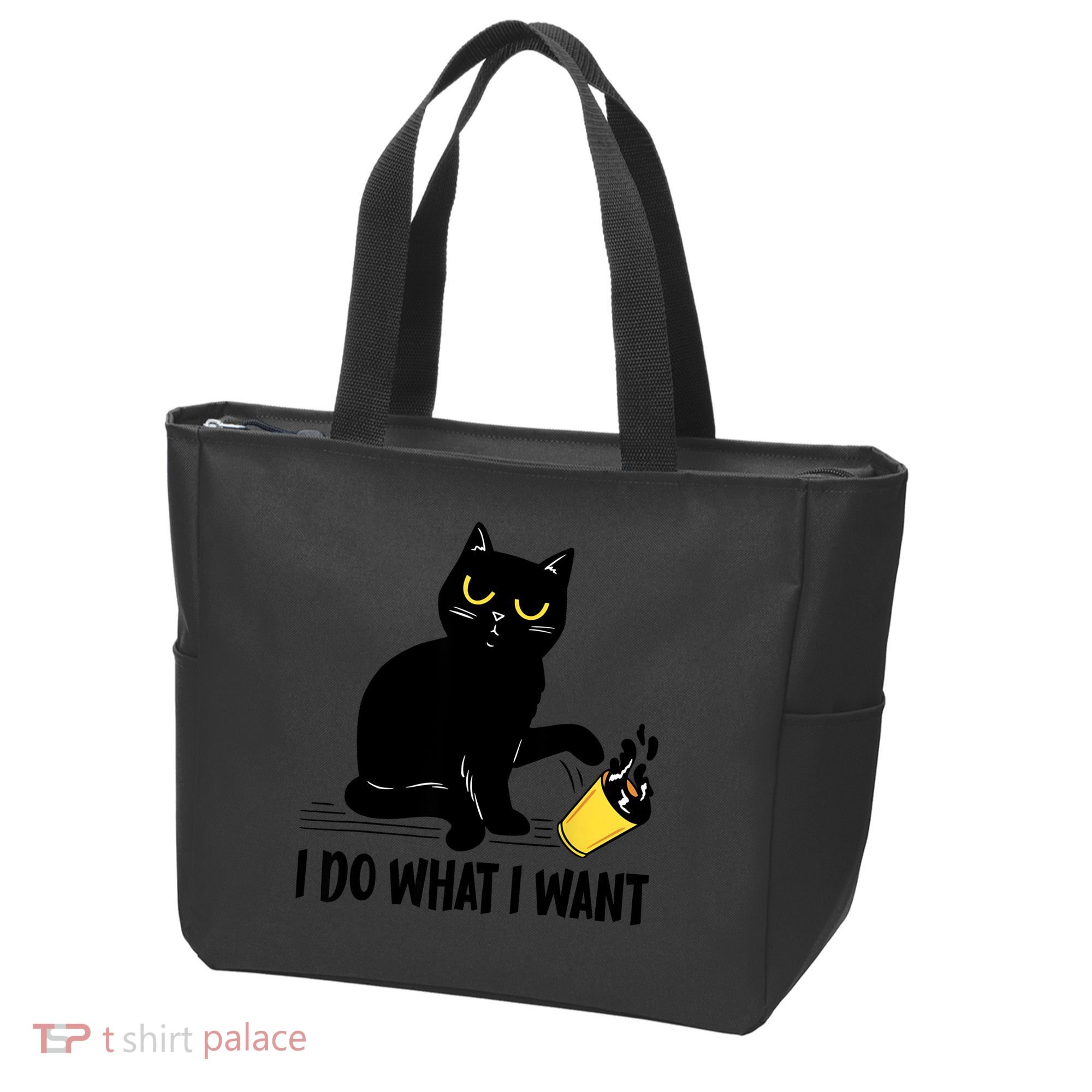 Funny Black Cat I Do What I Want Cat Lover Gifts Tote Bag