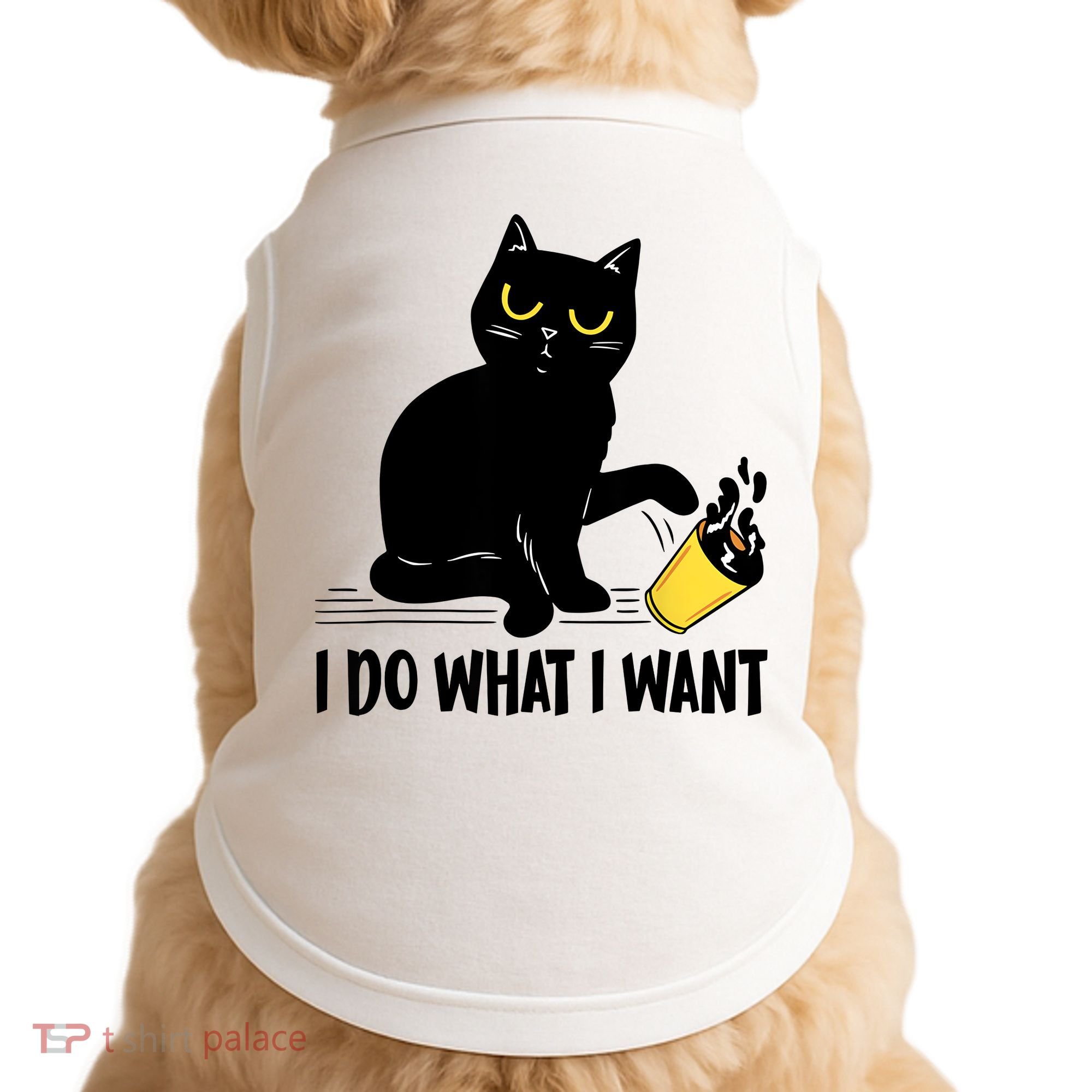 Funny Black Cat I Do What I Want Cat Lover Gifts Doggie Tank