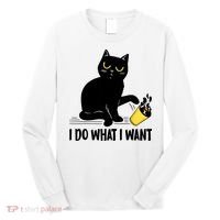 Funny Black Cat I Do What I Want Cat Lover Gifts Long Sleeve Shirt thumb 0