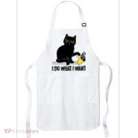 Funny Black Cat I Do What I Want Cat Lover Gifts Apron thumb 0