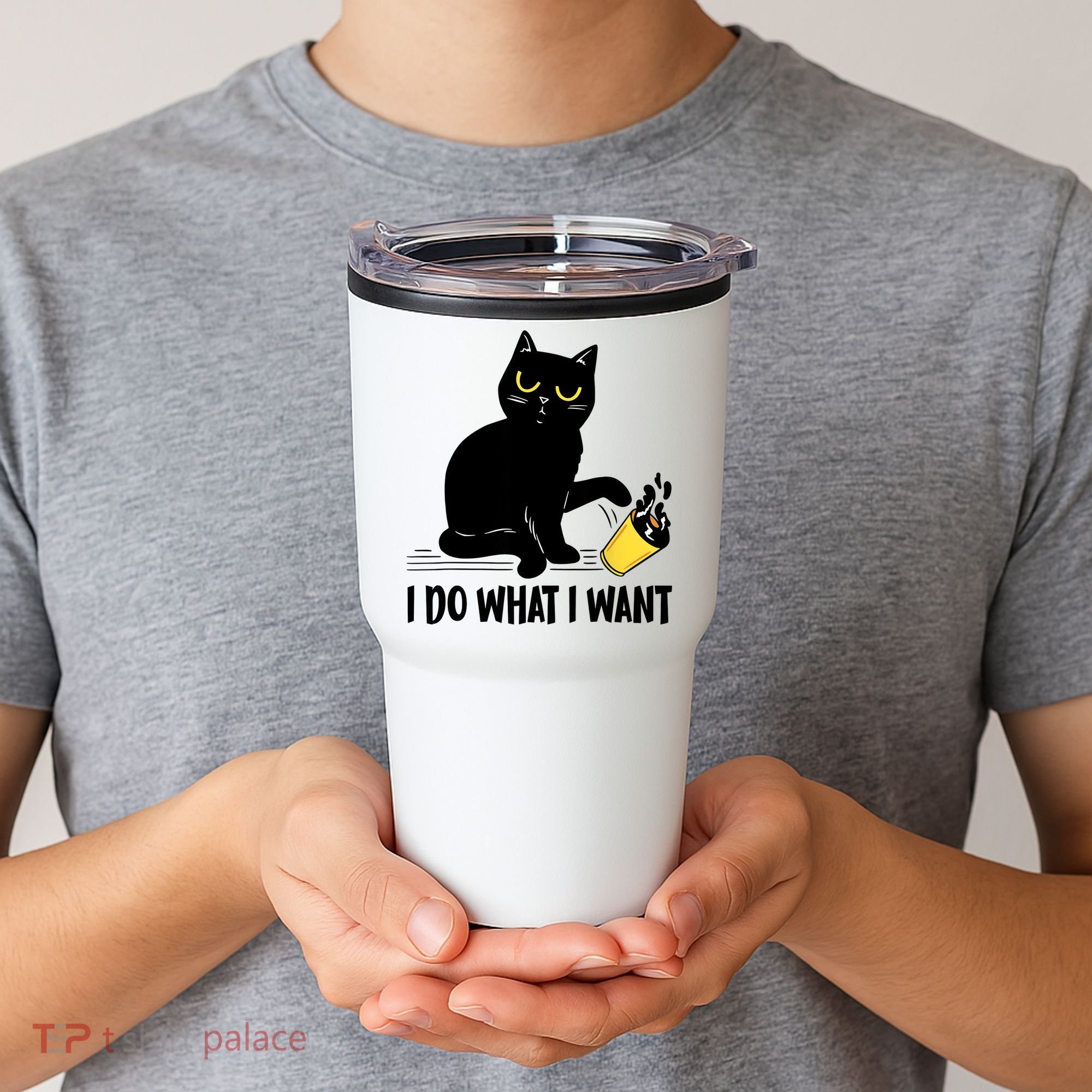 Funny Black Cat I Do What I Want Cat Lover Gifts Tumbler