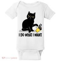 Funny Black Cat I Do What I Want Cat Lover Gifts Baby Bodysuit thumb 0