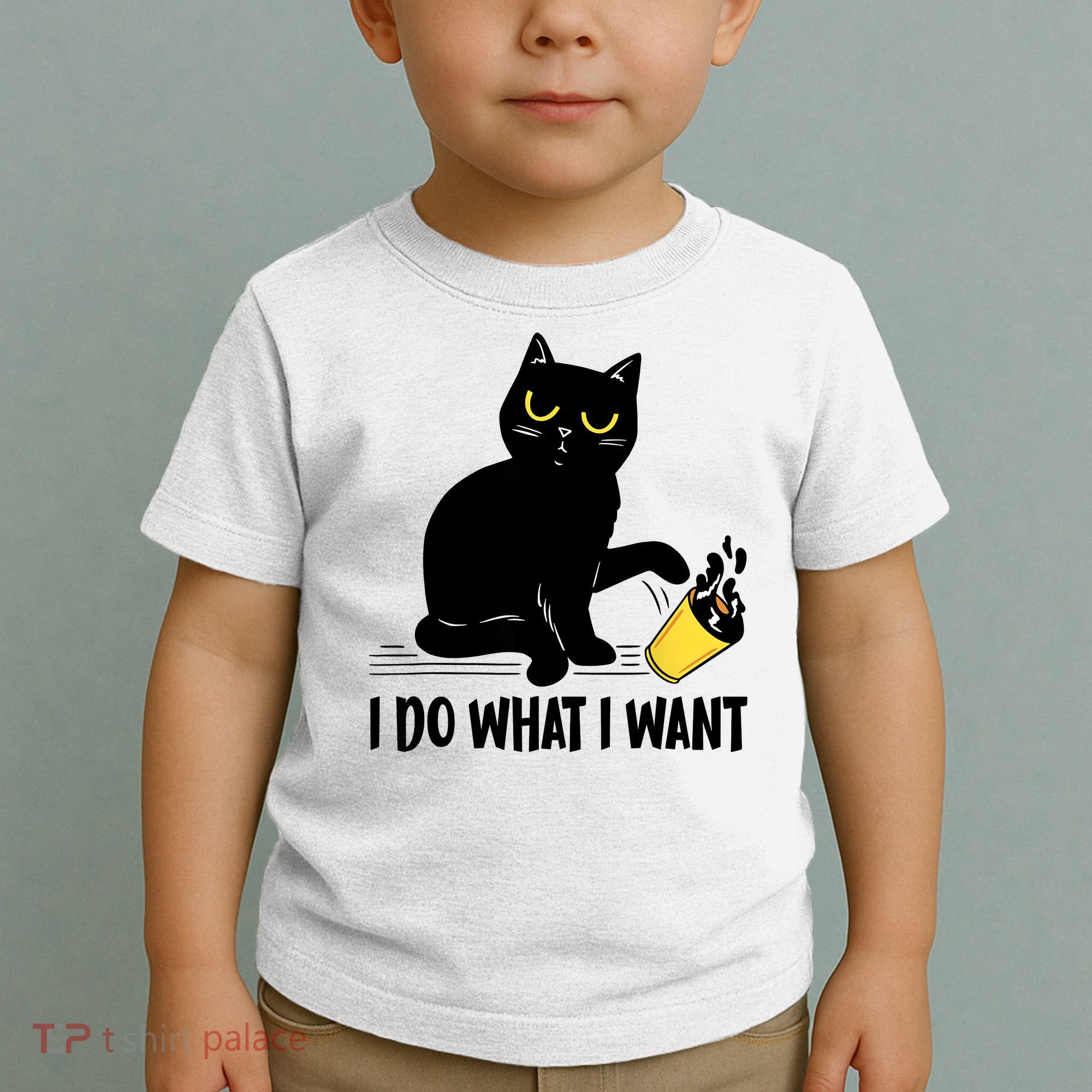 Funny Black Cat I Do What I Want Cat Lover Gifts Toddler T-Shirt