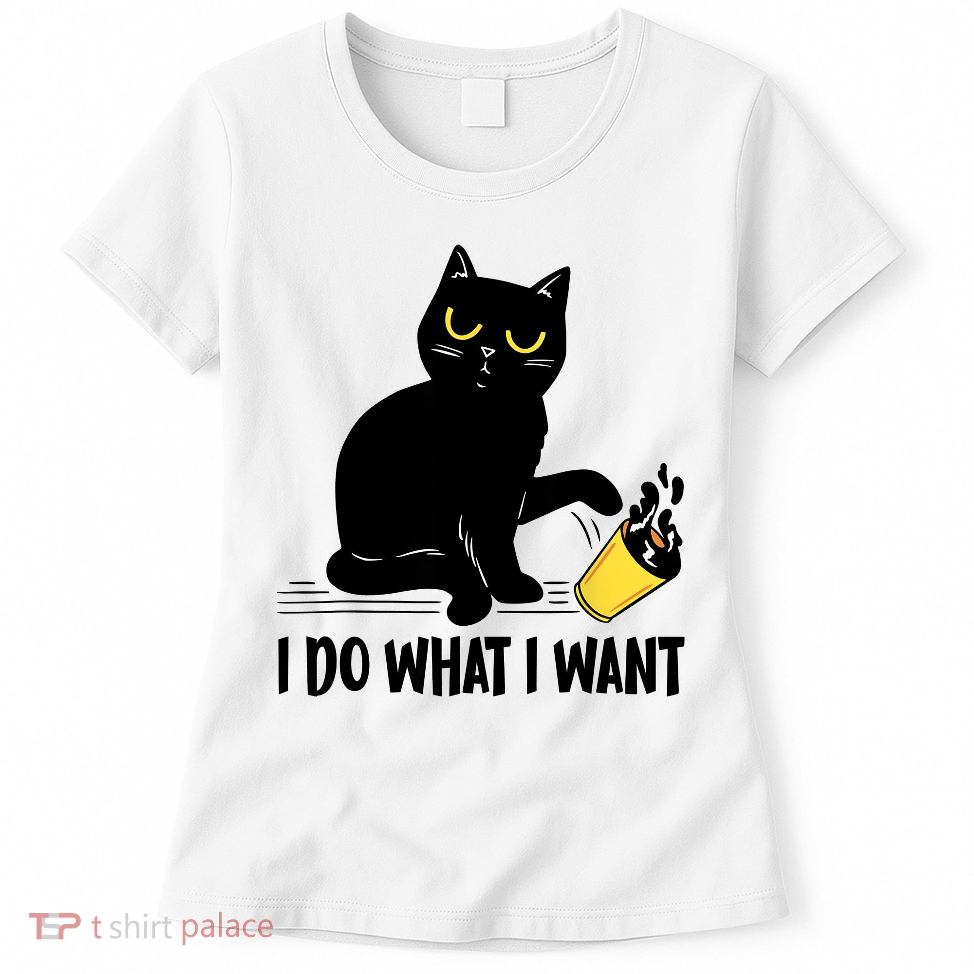 Funny Black Cat I Do What I Want Cat Lover Gifts Women's T-Shirt