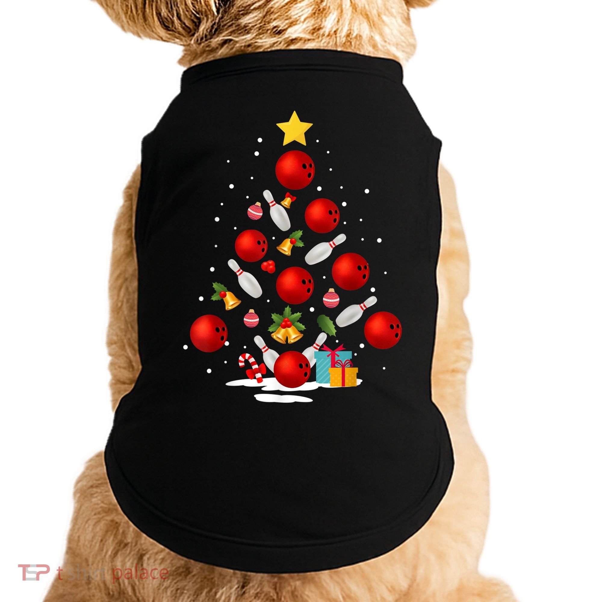 Funny Bowling Christmas Tree Lights Xmas Gifts Doggie Tank