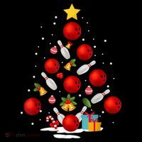 Funny Bowling Christmas Tree Lights Xmas Gifts Sweatshirt thumb 3