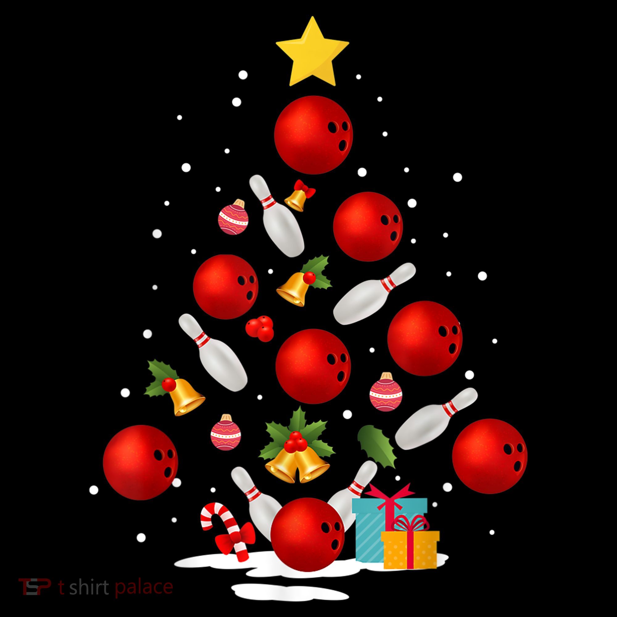 Funny Bowling Christmas Tree Lights Xmas Gifts Sweatshirt