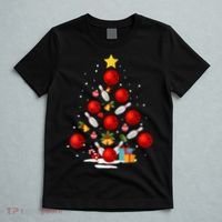 Funny Bowling Christmas Tree Lights Xmas Gifts T-Shirt thumb 5
