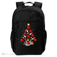 Funny Bowling Christmas Tree Lights Xmas Gifts Backpack thumb 0