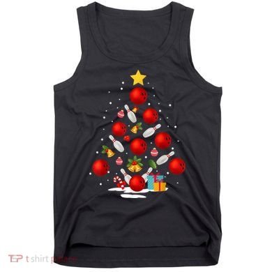 Funny Bowling Christmas Tree Lights Xmas Gifts Tank Top