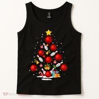 Funny Bowling Christmas Tree Lights Xmas Gifts Tank Top thumb 2
