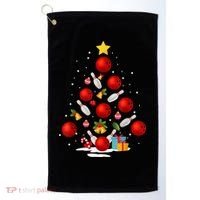 Funny Bowling Christmas Tree Lights Xmas Gifts Golf Towel thumb 0