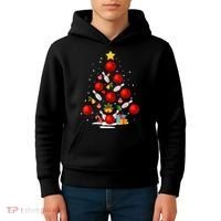 Funny Bowling Christmas Tree Lights Xmas Gifts Kids Hoodie thumb 4