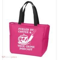 Fueled By Coffee And True Crime Podcast Tote Bag thumb 3